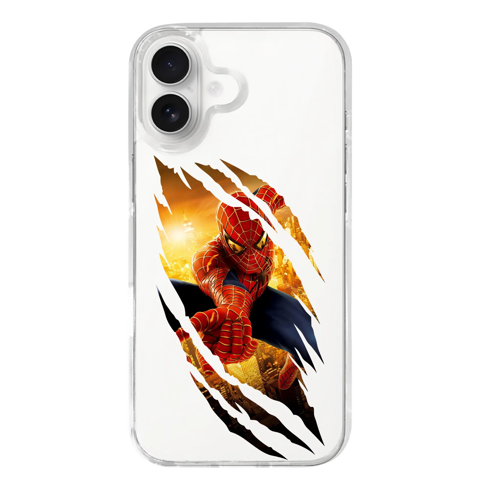 アベンジャーズ (Avenjāzu) グッズ スパイダーマン（Spider-Man） - iPhone 17シリーズ 透明スマホケース – 薄型・耐衝撃・精密フィット保護カバー